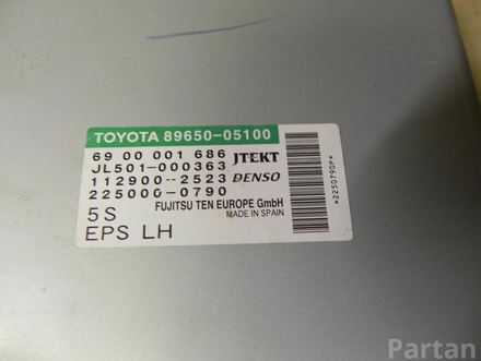 Toyota 89650-05100 / 8965005100 AVENSIS Estate (_T27_) 2010 Power Steering control unit