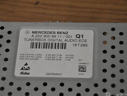 Mercedes-Benz A2229008911 E-CLASS (W213) 2016 Radijas / magentola