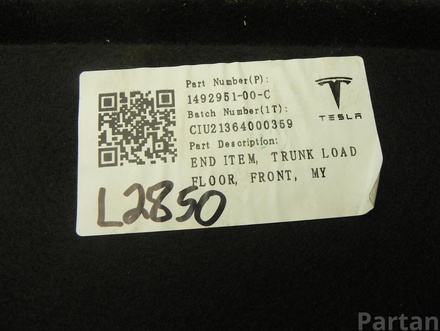 Tesla 1492951-00-C / 149295100C Model Y 2022 Trunk liner foldable