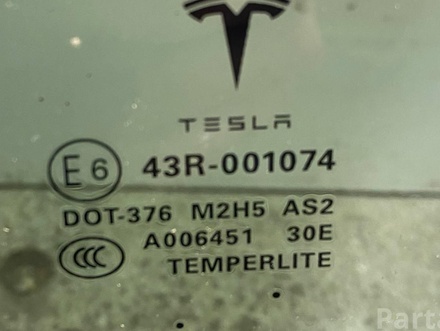 Tesla 43R001074, DOT376M2H5AS2 MODEL S 2013 Vitre de porte Left Front