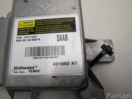 Saab 12771237 9-3 (YS3F) 2008 Unité de contrôle pour airbag